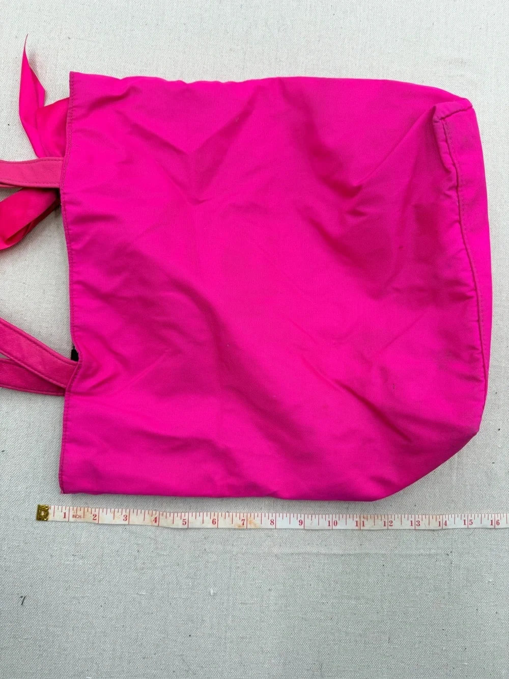 Juicy Couture Bright Hot Pink Tote with Bow and Branded Plaque